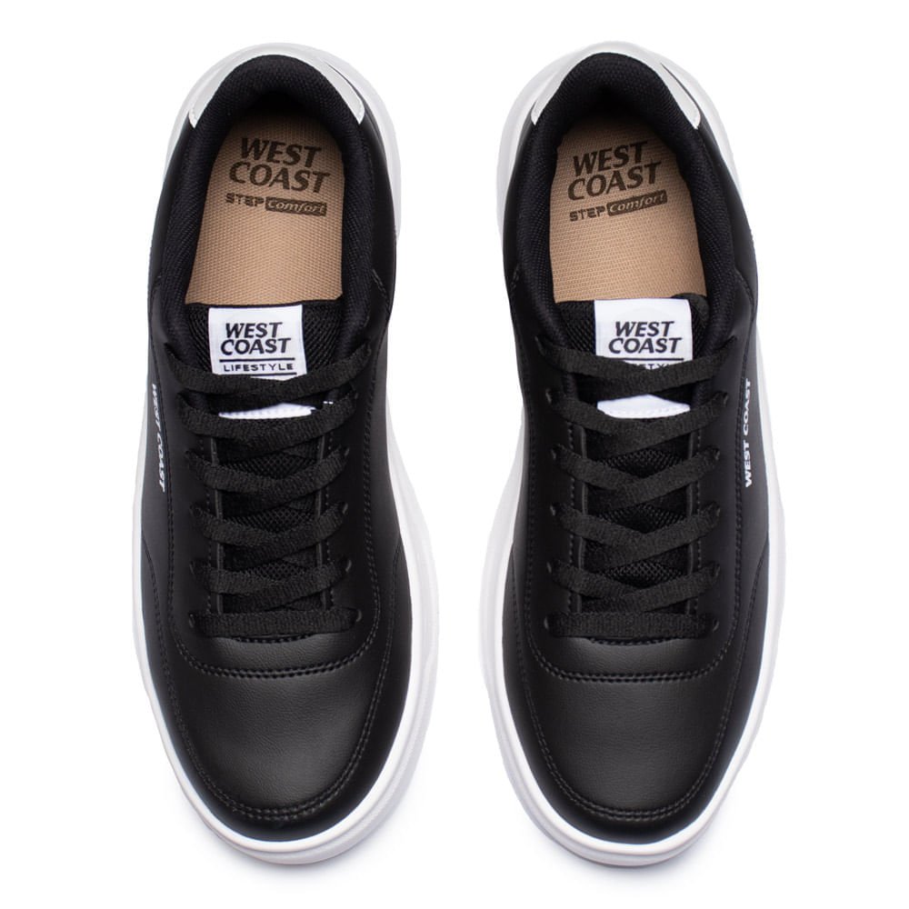 Sapatênis Masculino West Coast Casual Preto/Branco Preto 3