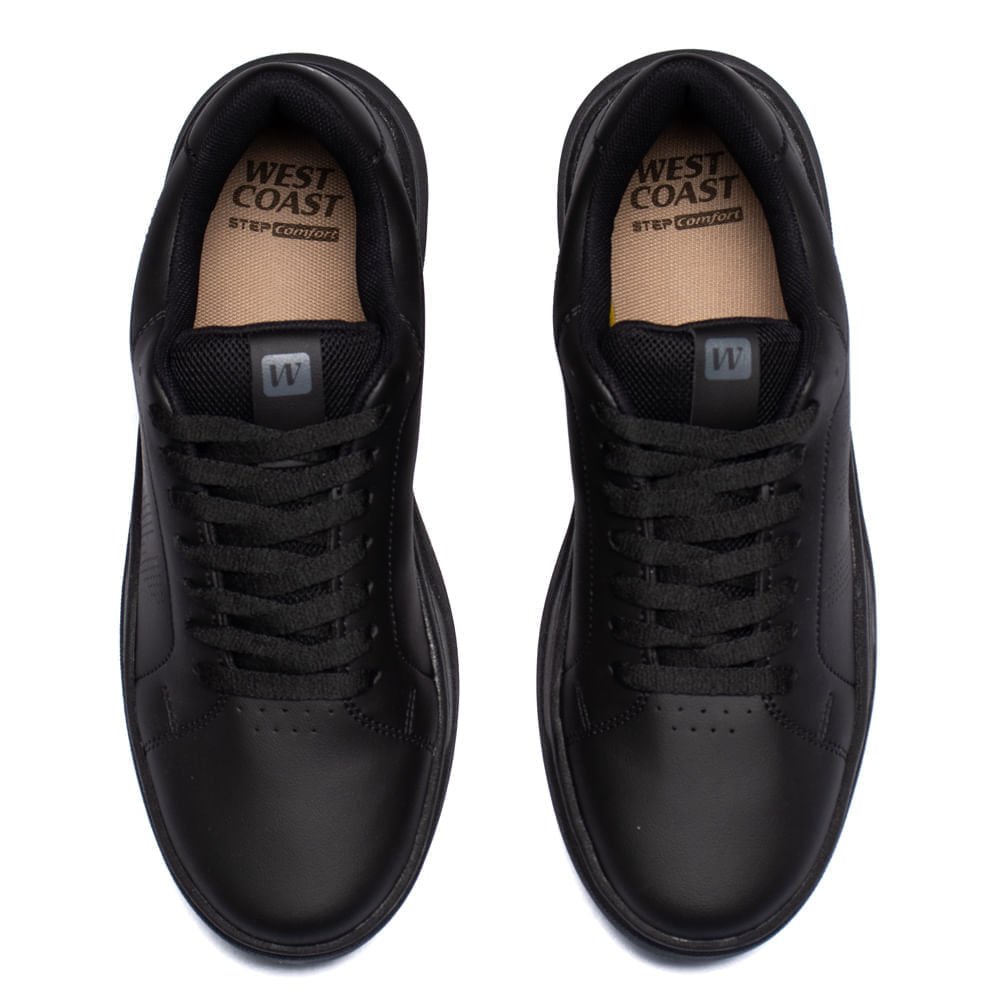 Sapatênis Masculino West Coast Silver Solado Alto Preto Preto 4