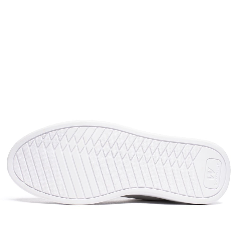 Sapatênis Masculino West Coast Silver Solado Alto Branco Branco 2