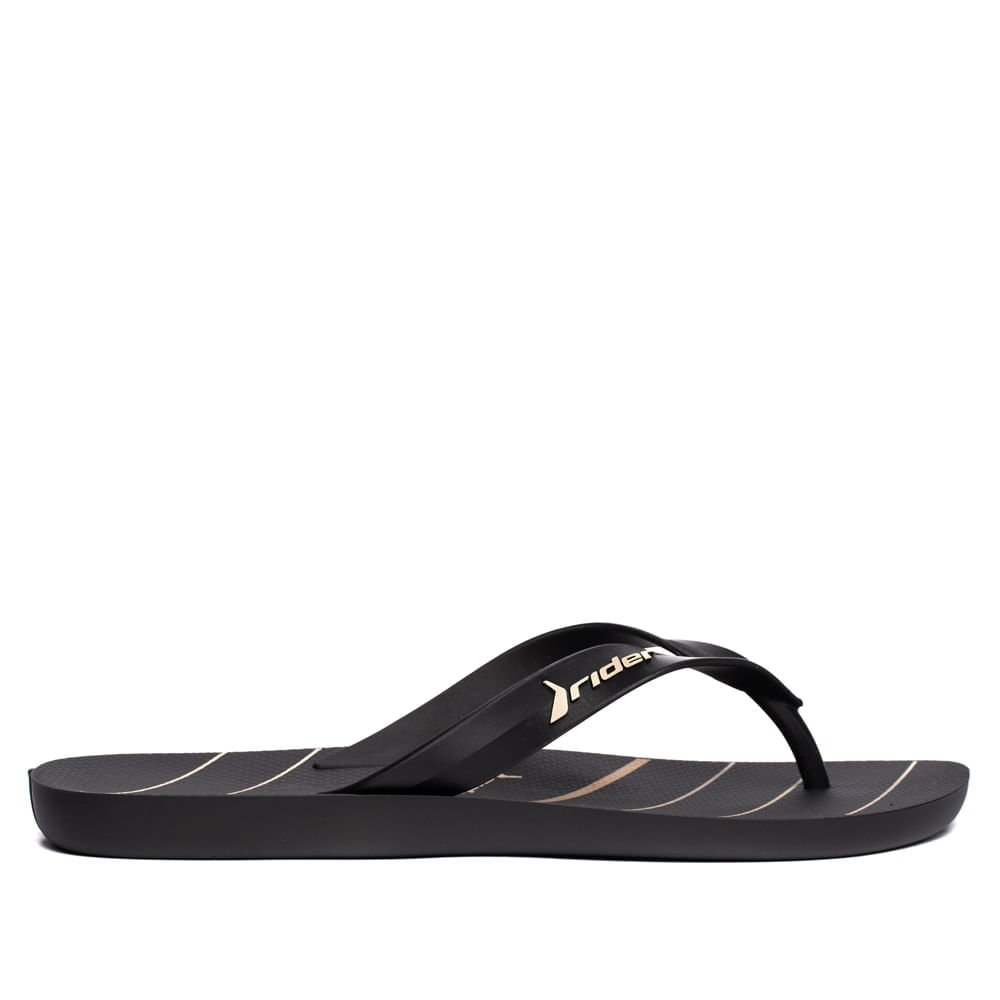 Chinelo Masculino Rider Feel Urban Tiras Preto/Bege Preto 2