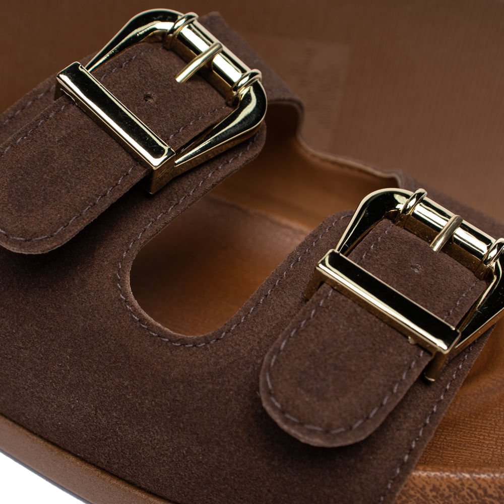 Chinelo Slide Feminino Vizzano Fivelas Marrom Marrom 5