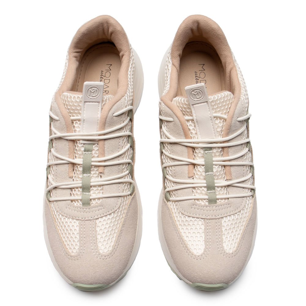 Tênis Feminino Modare Conforto Calce Fácil Cinza/Verde Cinza 4