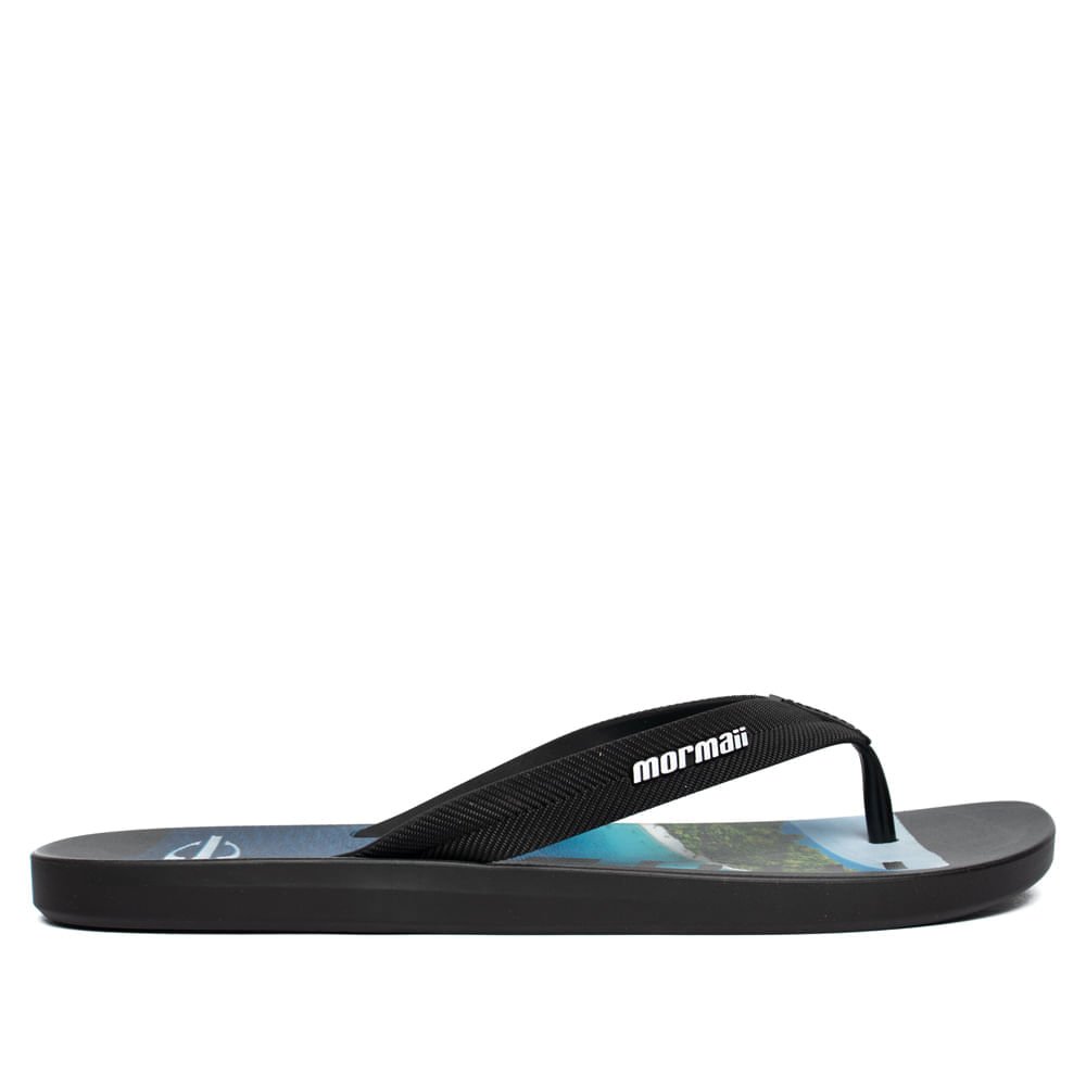 Chinelo Masculino Mormaii Tropical Pro Texturas Preto/Azul Preto 3