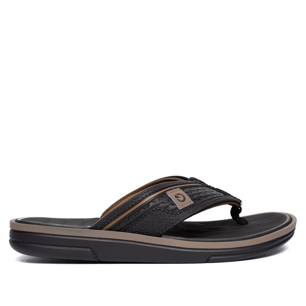 Chinelo Masculino Cartago Lyon V Tira Dedo Preto/Marrom Preto 2