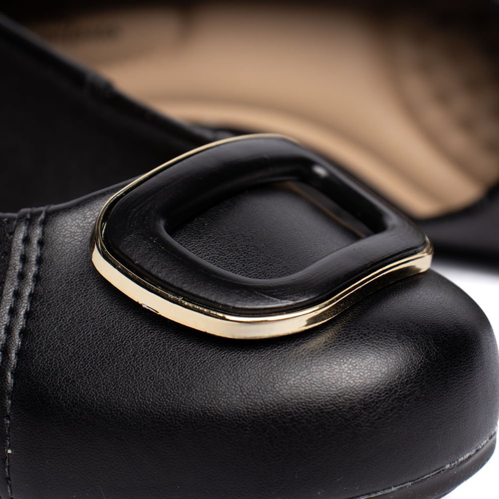 Sapato Feminino Modare Napa Salto Bloco Calce Fácil Preto Preto 5