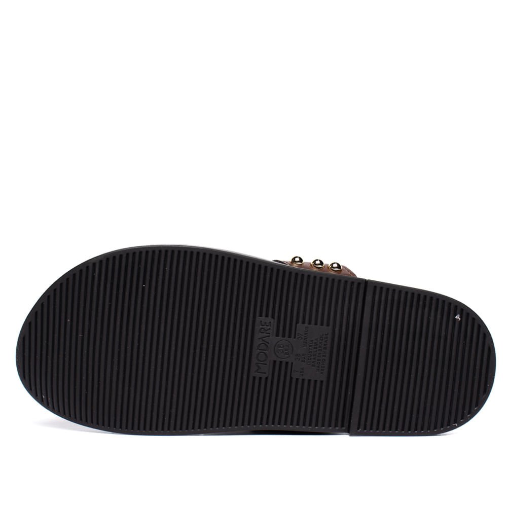 Chinelo Feminino Modare Napa Suprema Tiras Marrom Escuro Marrom 3