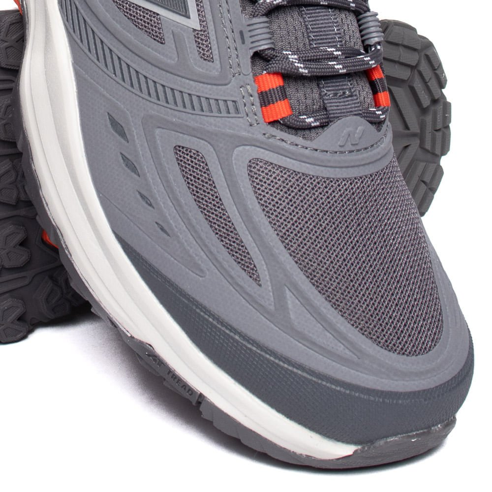 Tênis Masculino New Balance 410 At Tread Cinza/Vermelho Cinza 6