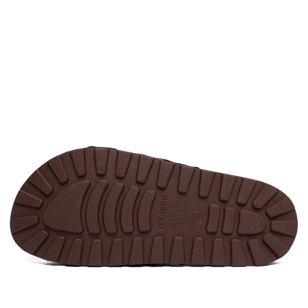 Chinelo Slide Feminino Moleca Flatform Laço Marrom Escuro Marrom 3