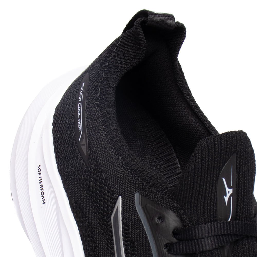 Tênis Masculino Mizuno Cool Ride 4 Calce Fácil Preto Preto 5