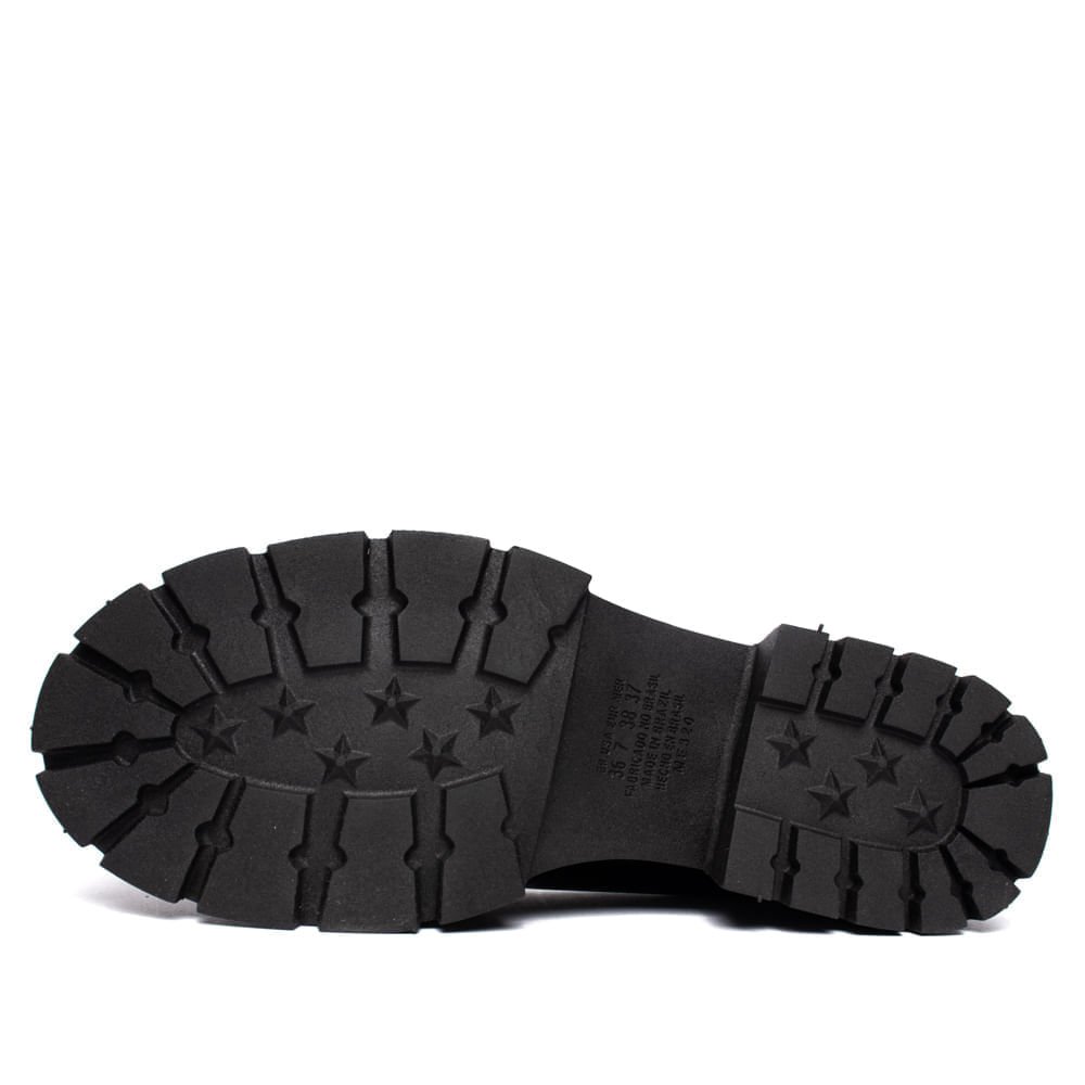 Mocassim Feminino Mississipi Loafer Tratorado Verniz Preto Preto 2