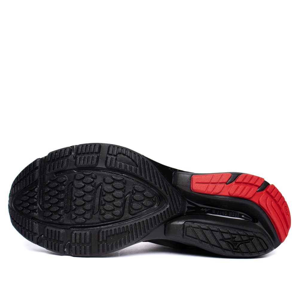 Tênis Masculino Mizuno Wave Dynasty 8 Preto/Vermelho Preto 2
