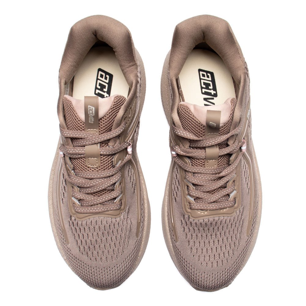 Tênis Feminino Actvitta Impulso Mesh Marrom Claro/Rosé Marrom 4