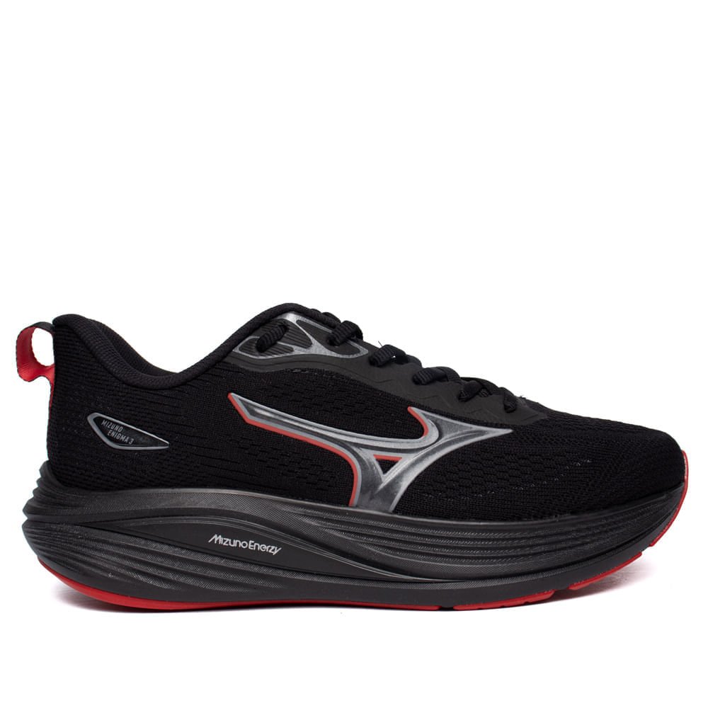 Tênis Masculino Mizuno Enigma 3 Fitness Preto/Vermelho
