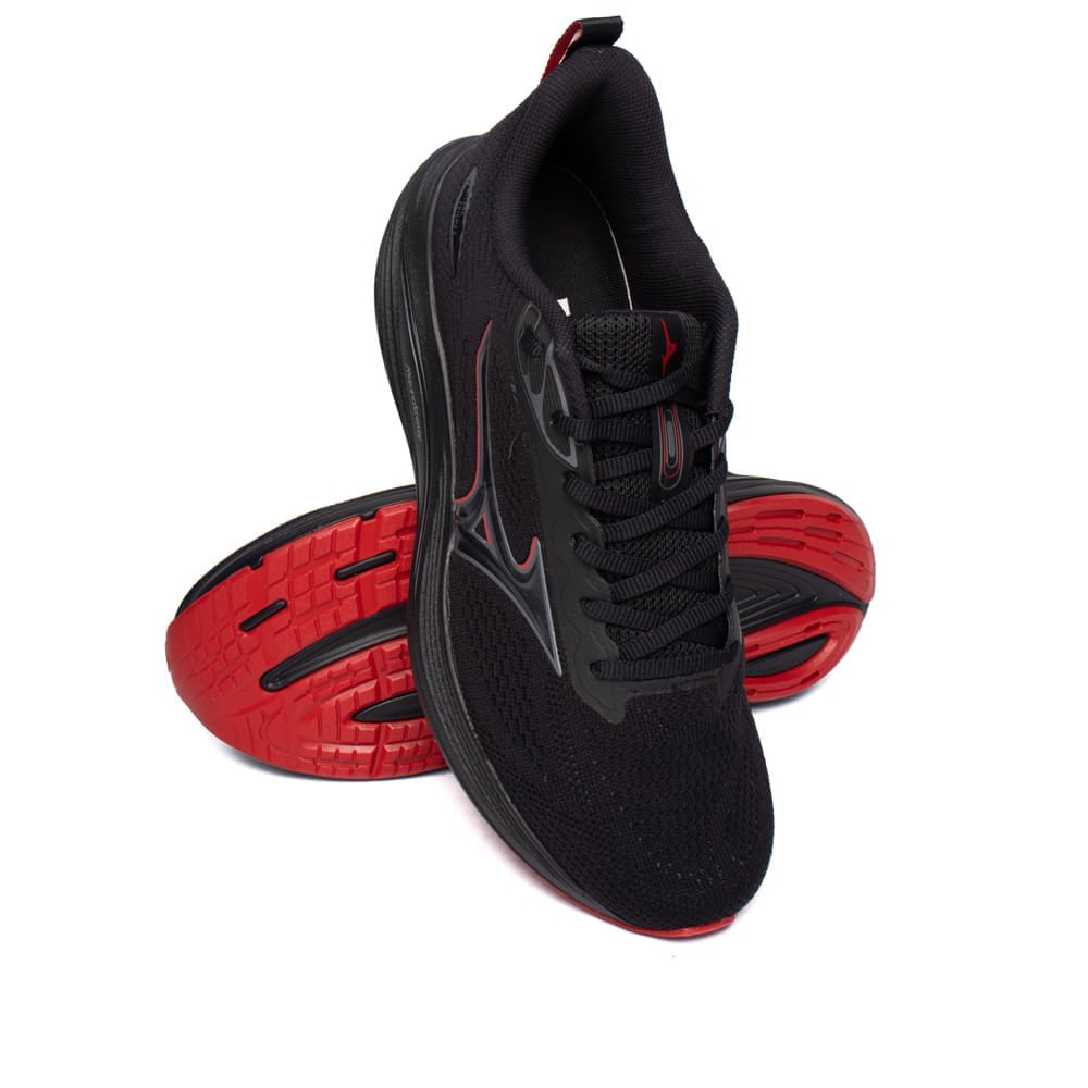 Tênis Masculino Mizuno Enigma 3 Fitness Preto/Vermelho Preto 5