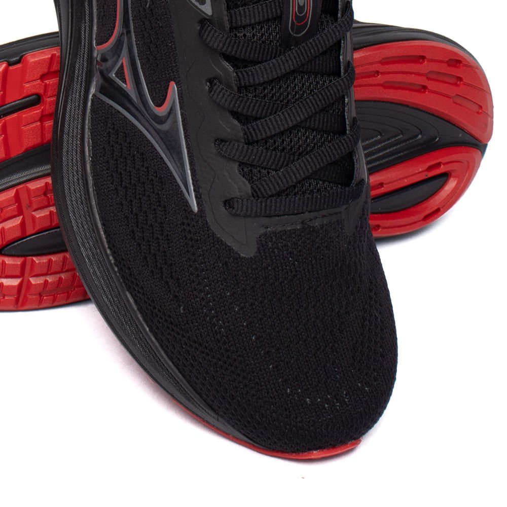 Tênis Masculino Mizuno Enigma 3 Fitness Preto/Vermelho Preto 6