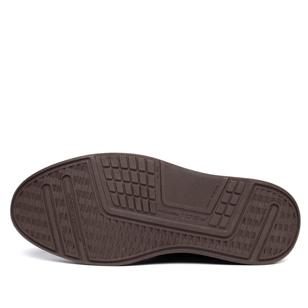 Sapatênis Masculino Pegada Vano Microfibra Casual Café/Preto Marrom 2