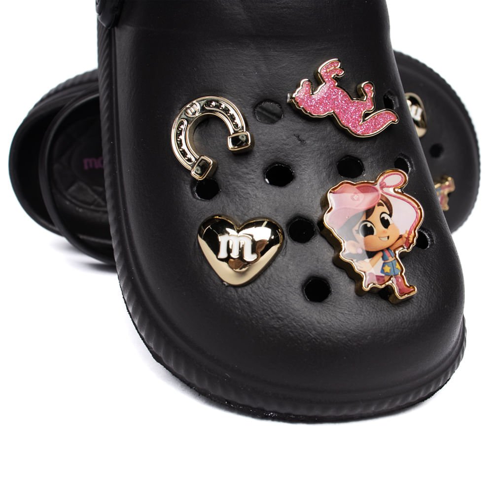 Sandália Babuche Infantil Molekinha Eva Pins Country Preto Preto 5