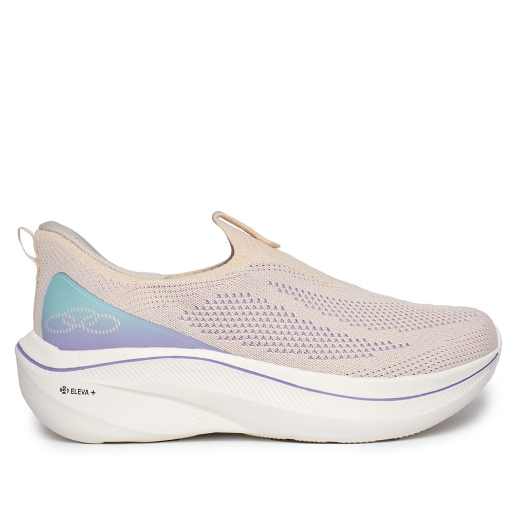 Tênis Feminino Olympikus Intuit 2 Caminhada Bege/Roxo