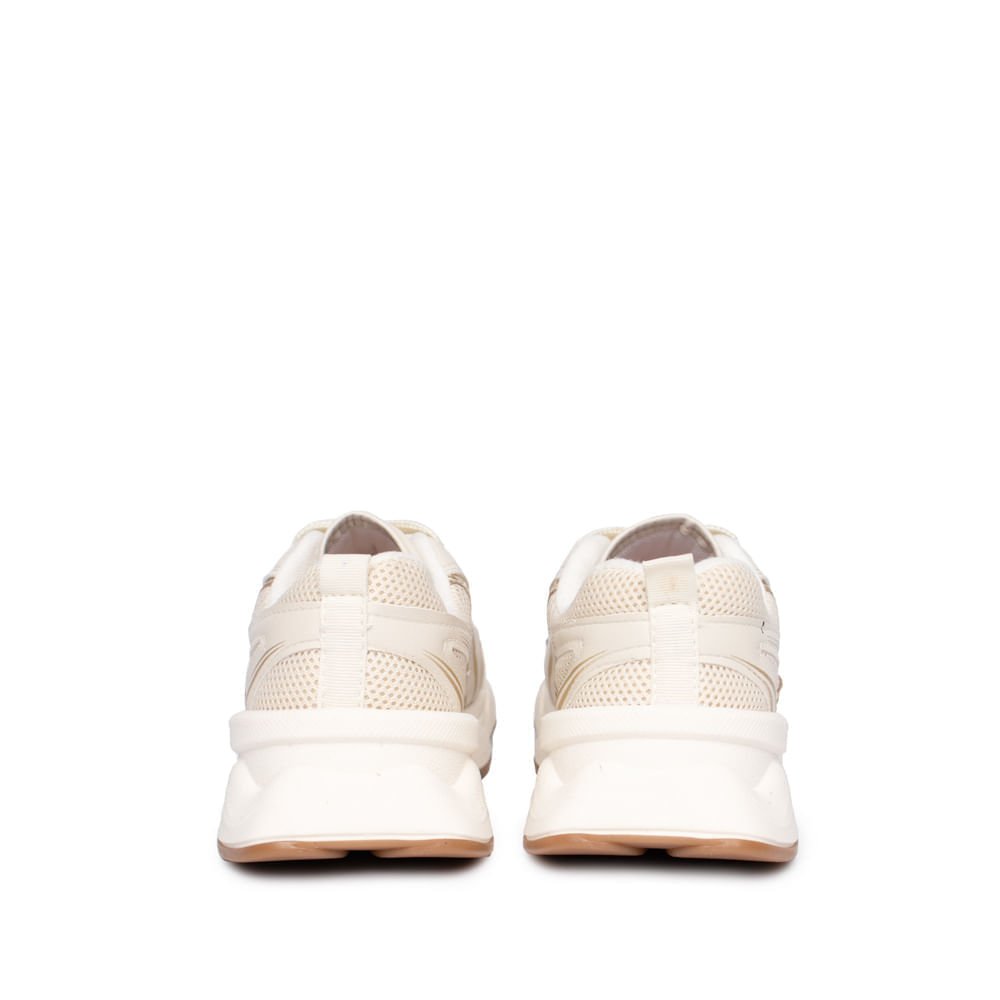 Tênis Infantil Molekinha Napa Chunky Mesh Branco/Dourado Branco 3