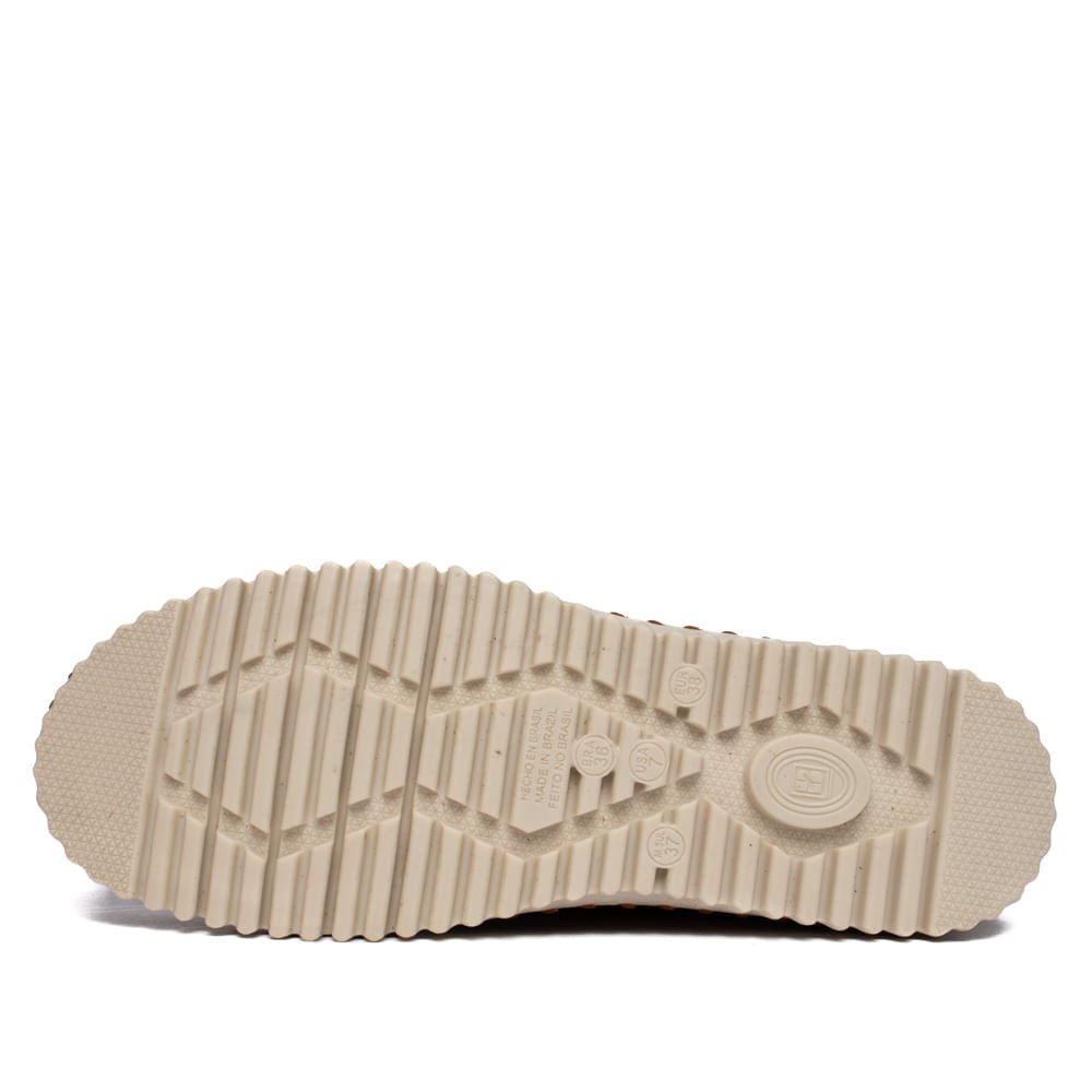 Tênis Feminino Bottero Couro Perfurado Caramelo/Off White Marrom 2