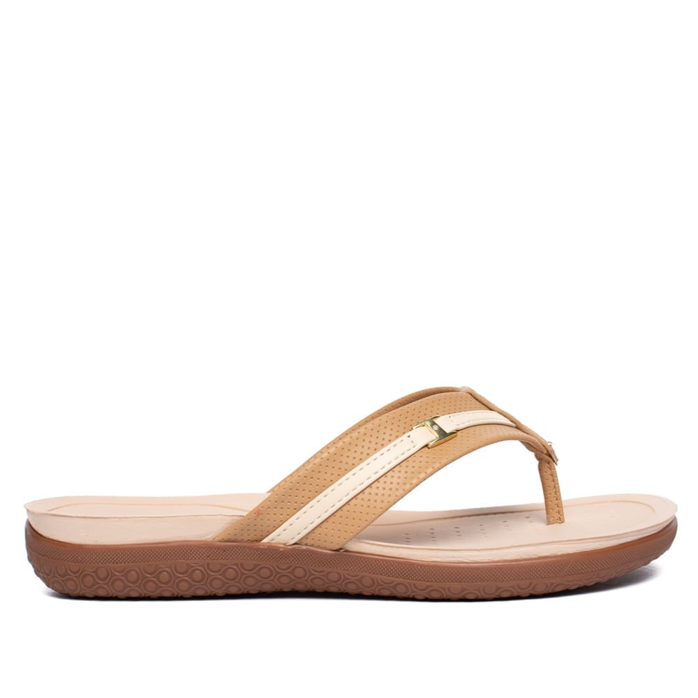 Chinelo Feminino Modare Tiras Soft Buble Creme/Bege Bege 2