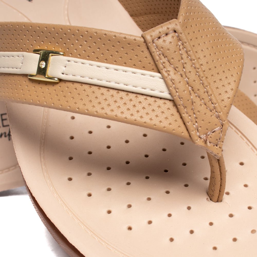Chinelo Feminino Modare Tiras Soft Buble Creme/Bege Bege 5