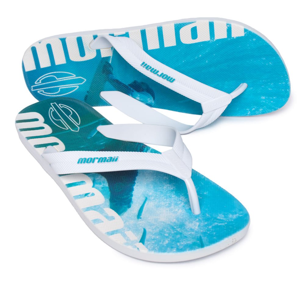 Chinelo Masculino Mormaii Tropical Pro Texturas Azul/Branco Azul 4