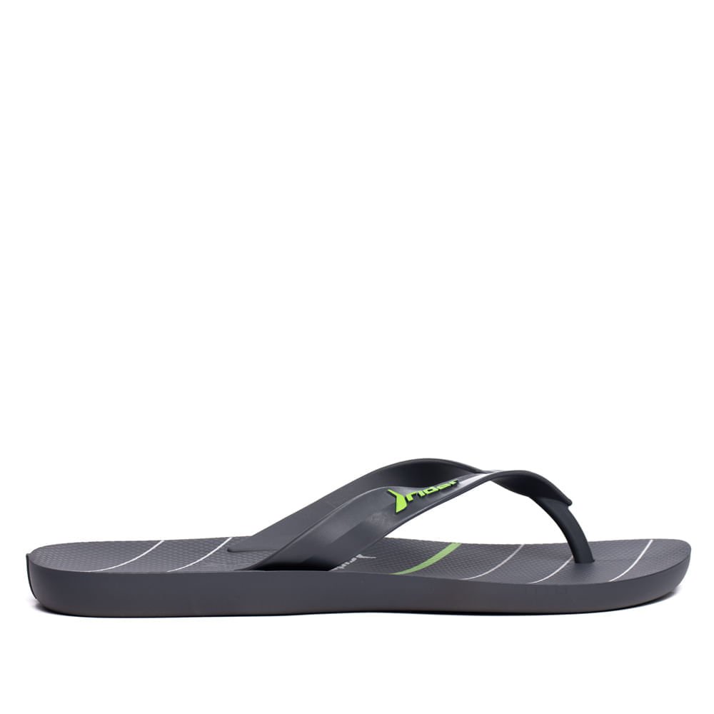 Chinelo Masculino Rider Feel Urban Tiras Cinza Escuro/Verde Cinza 2
