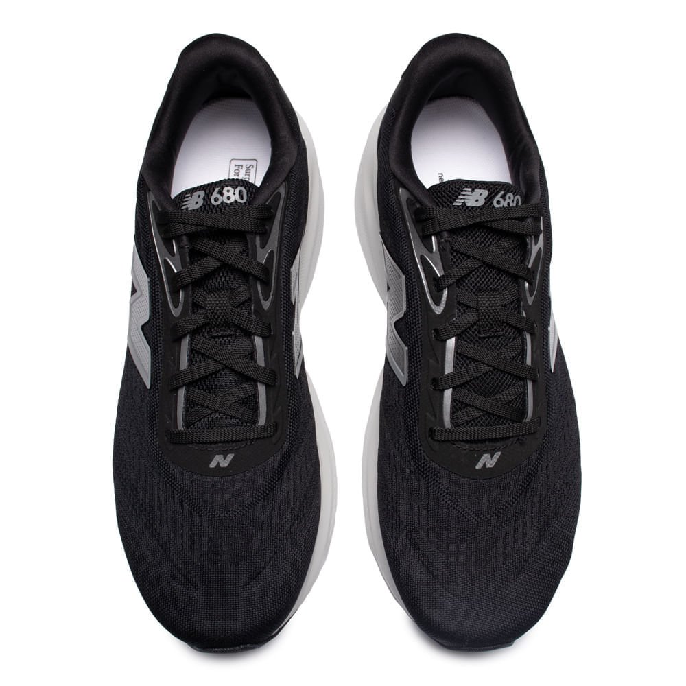 Tênis Masculino New Balance 680v9 Corrida Preto/Cinza Preto 3
