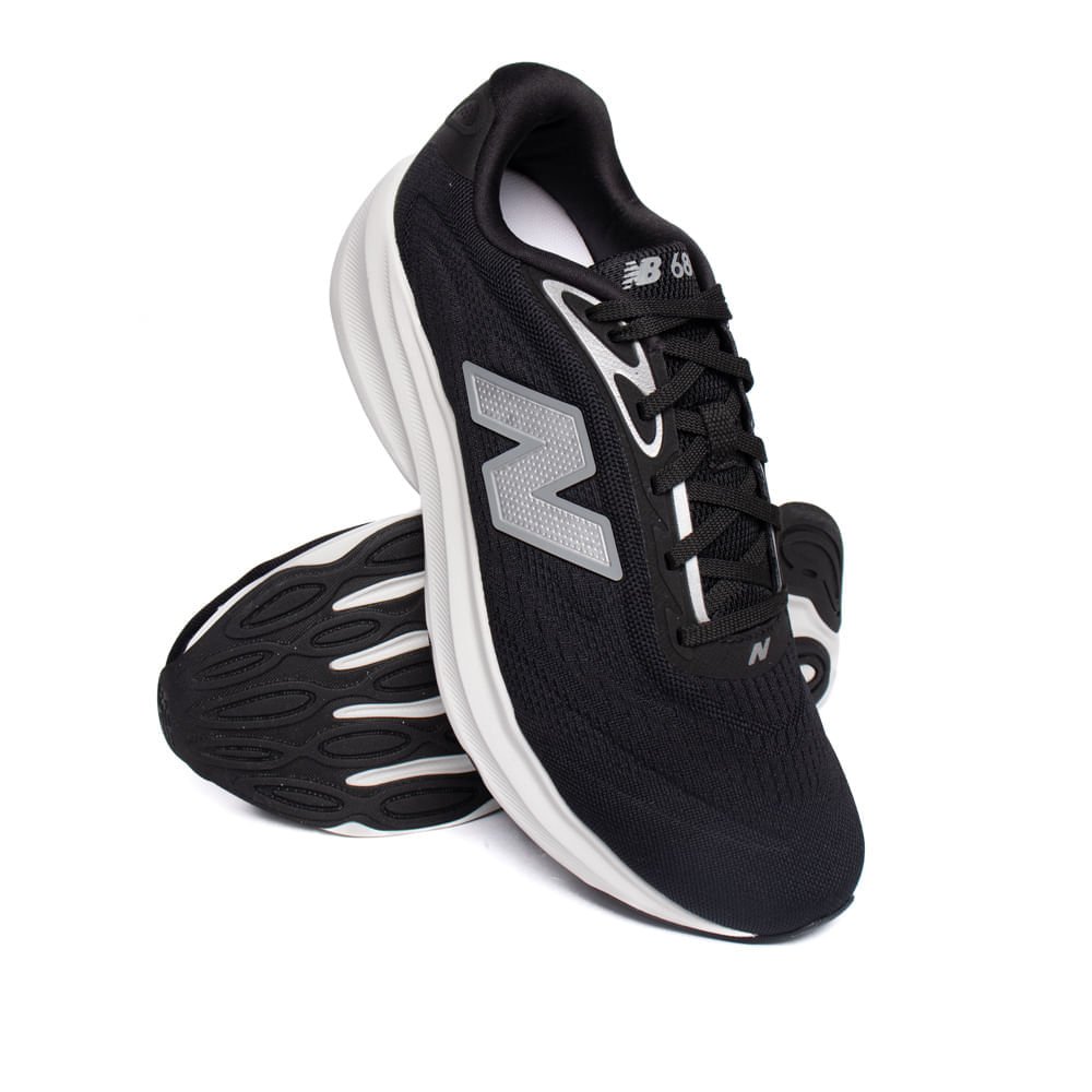 Tênis Masculino New Balance 680v9 Corrida Preto/Cinza Preto 5