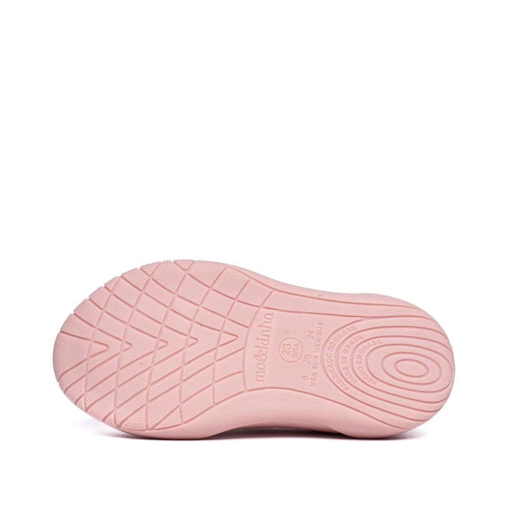 Tênis Infantil Molekinha Baby Glitter Calce Fácil Rosa Rosa 2