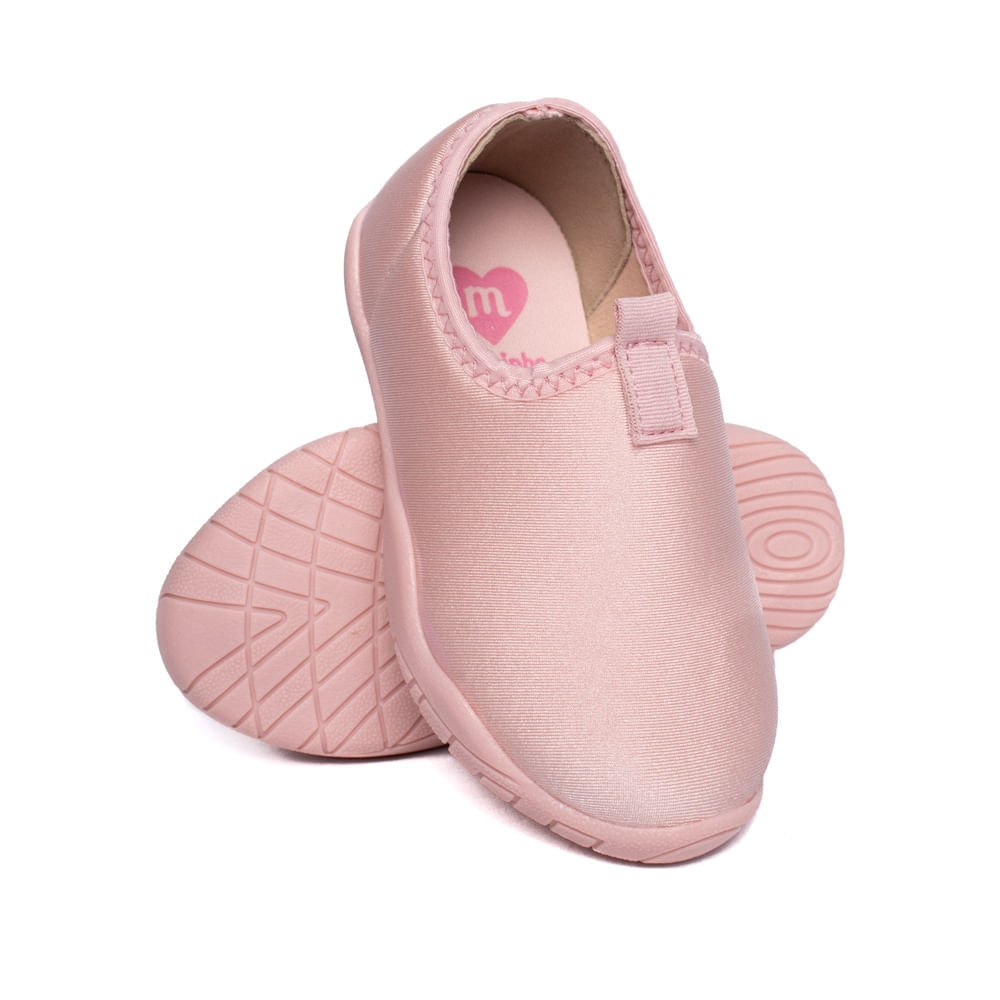 Tênis Infantil Molekinha Baby Glitter Calce Fácil Rosa Rosa 5