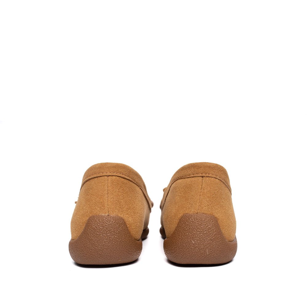 Mocassim Feminino Modare Camurção Laço Caramelo Marrom 3