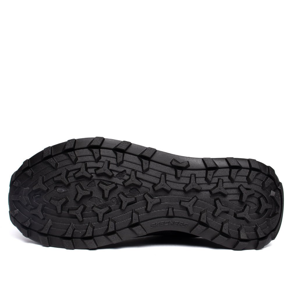 Tênis Masculino Skechers Ridgestar Couro Trilha Preto Preto 2