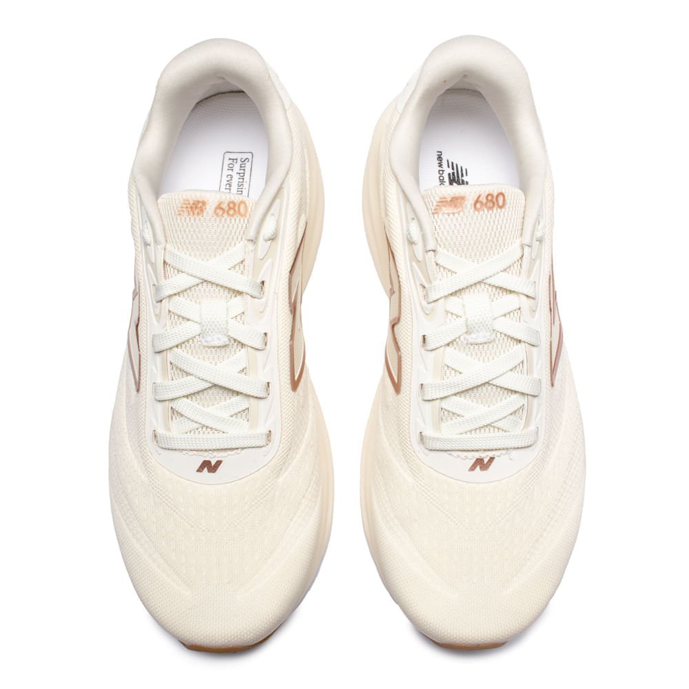 Tênis Feminino New Balance 680v9 Corrida Off White Branco 4