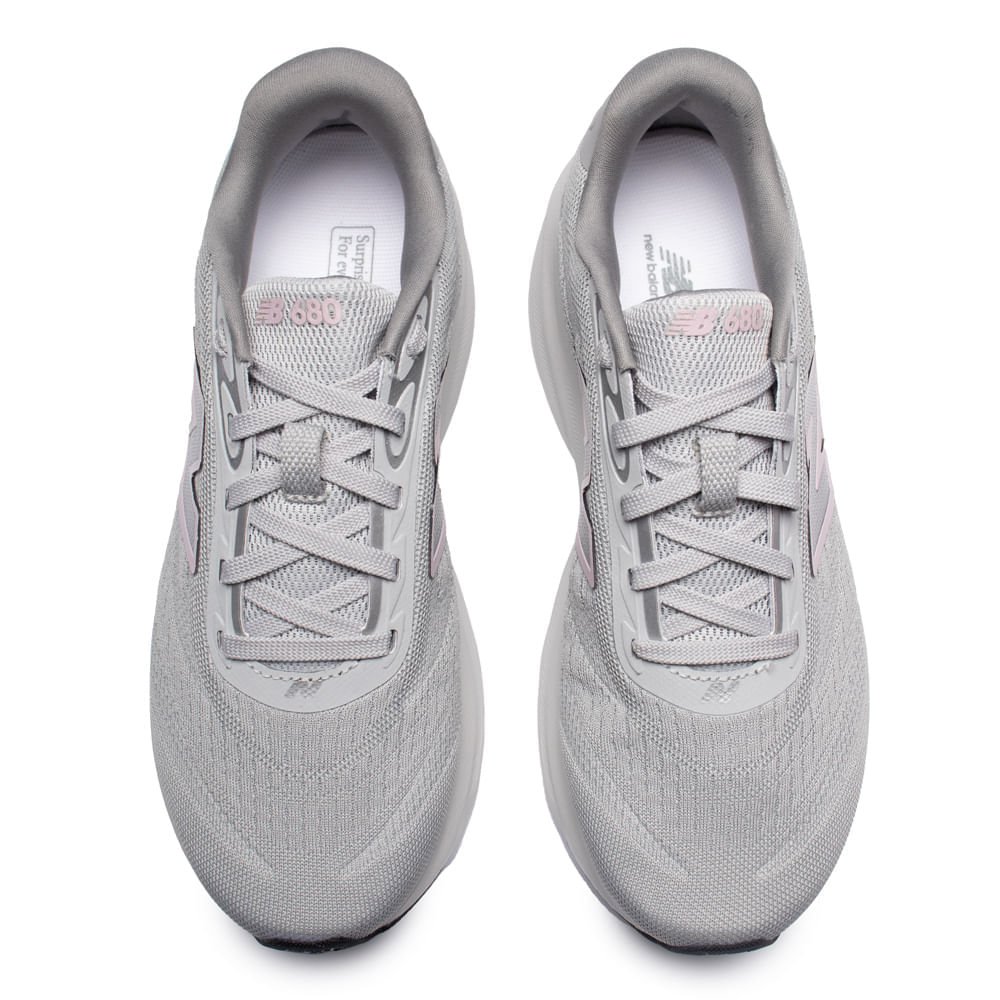 Tênis Feminino New Balance Fresh Foam 680v9 Cinza/Rosa Cinza 4