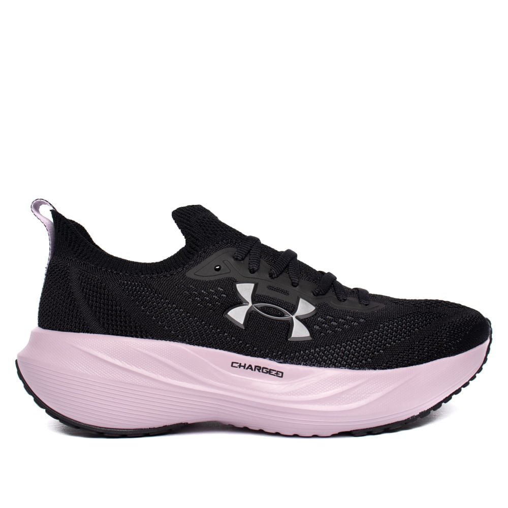 Tênis Feminino Under Armour Charged Slight 4 Preto/Rosa