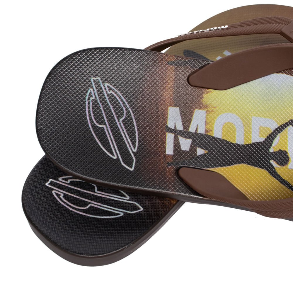 Chinelo Masculino Mormaii Tropical Pro Texturas Marrom/Preto Marrom 5