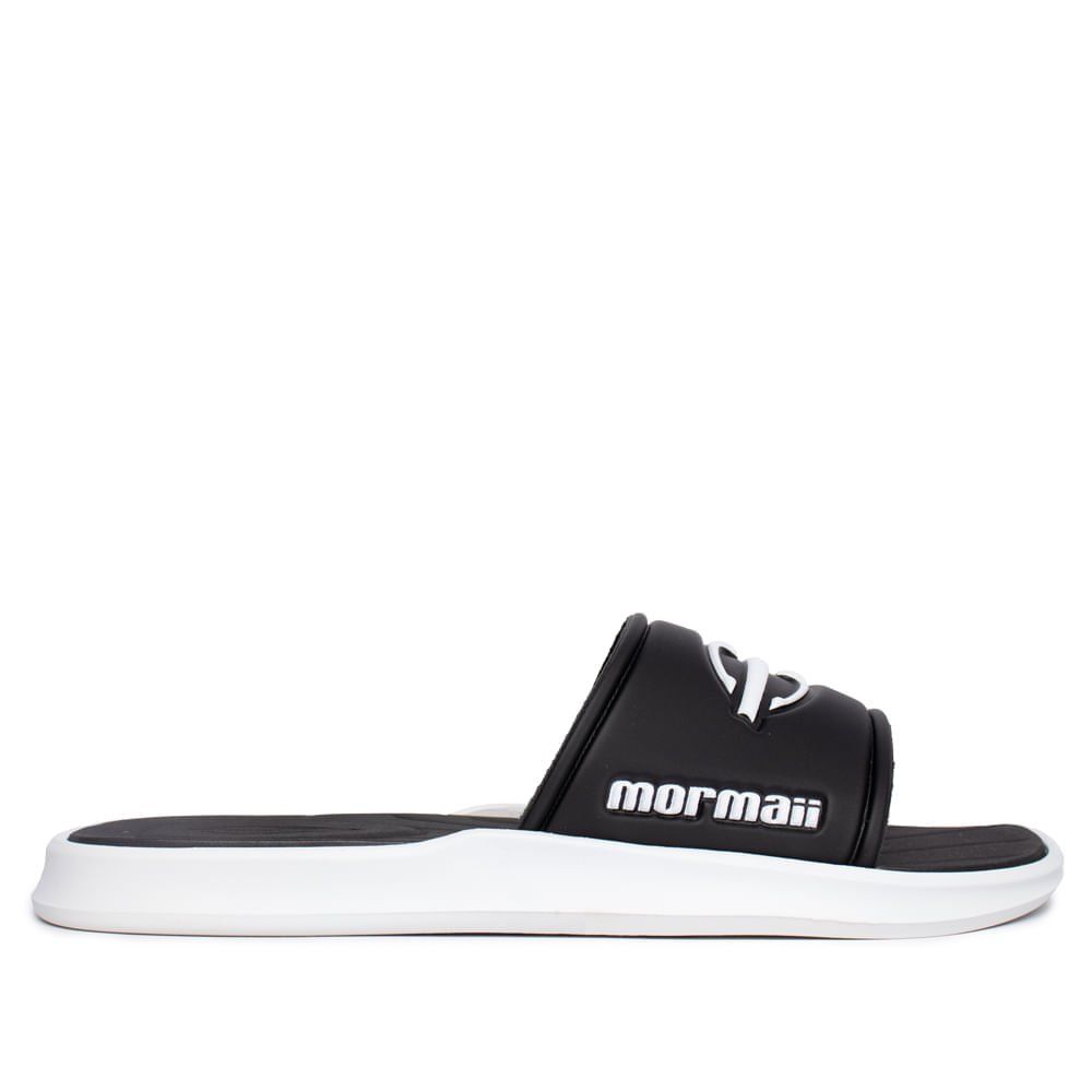 Chinelo Masculino Mormaii Quiver Slide Preto/Branco Preto 3