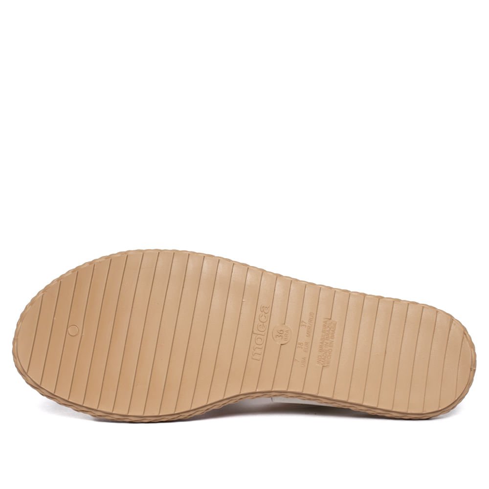 Rasteira Feminina Moleca Verniz Corrente Bege/Dourado Bege 3
