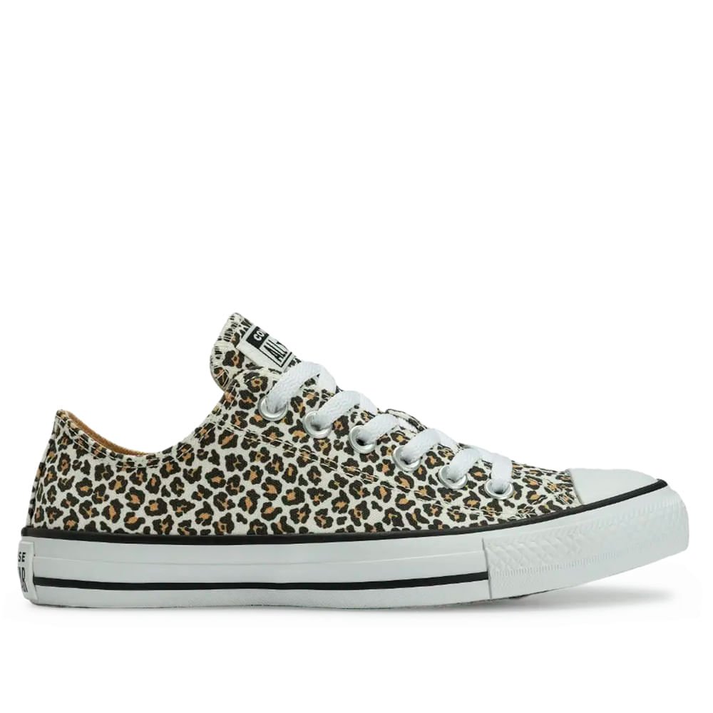 Tênis Feminino Converse Taylor All Star Animal Print Bege