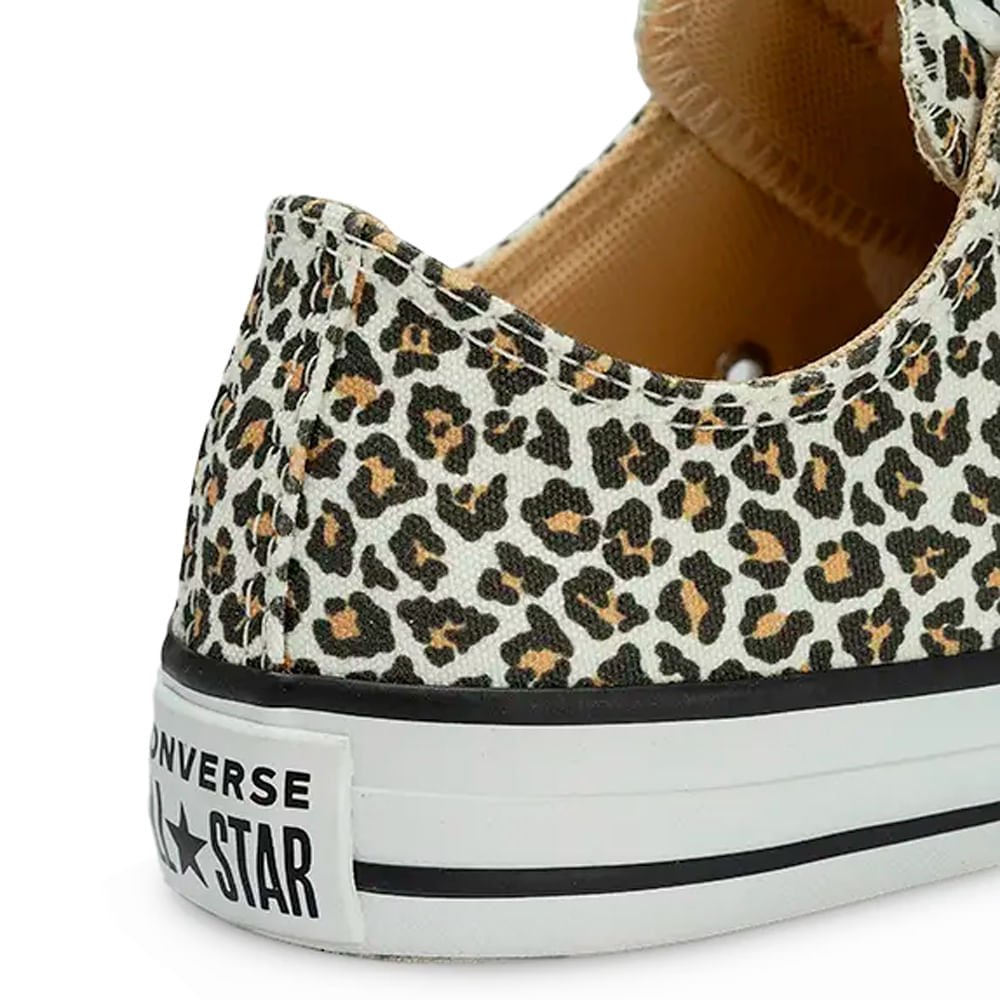 Tênis Feminino Converse Taylor All Star Animal Print Bege Bege 5