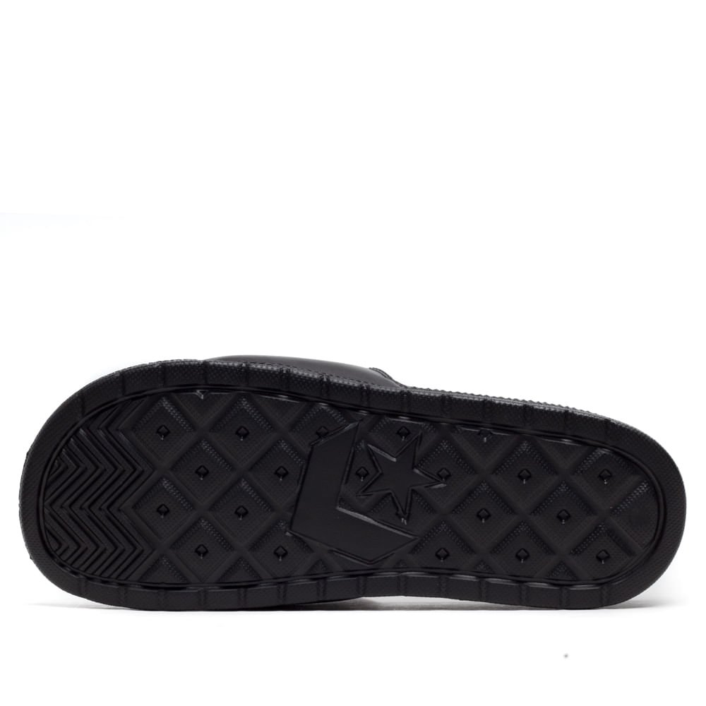 Chinelo Slide Unissex Converse Chevron Preto/branco Preto 3