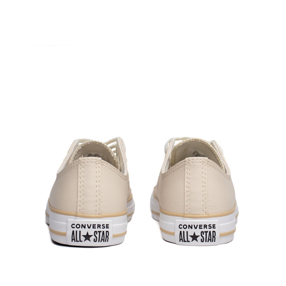 Tênis Unissex Converse Chuck Taylor Cano Baixo Bege Claro Bege 3