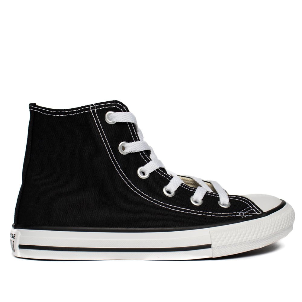 Tênis Infantil Converse Chuck Taylor Cano Alto Preto/Branco