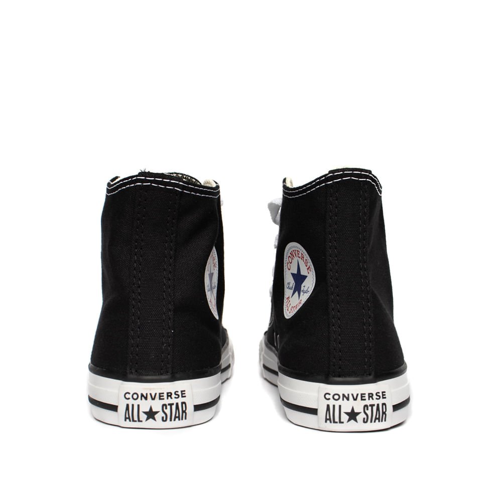 Tênis Infantil Converse Chuck Taylor Cano Alto Preto/Branco Preto 3