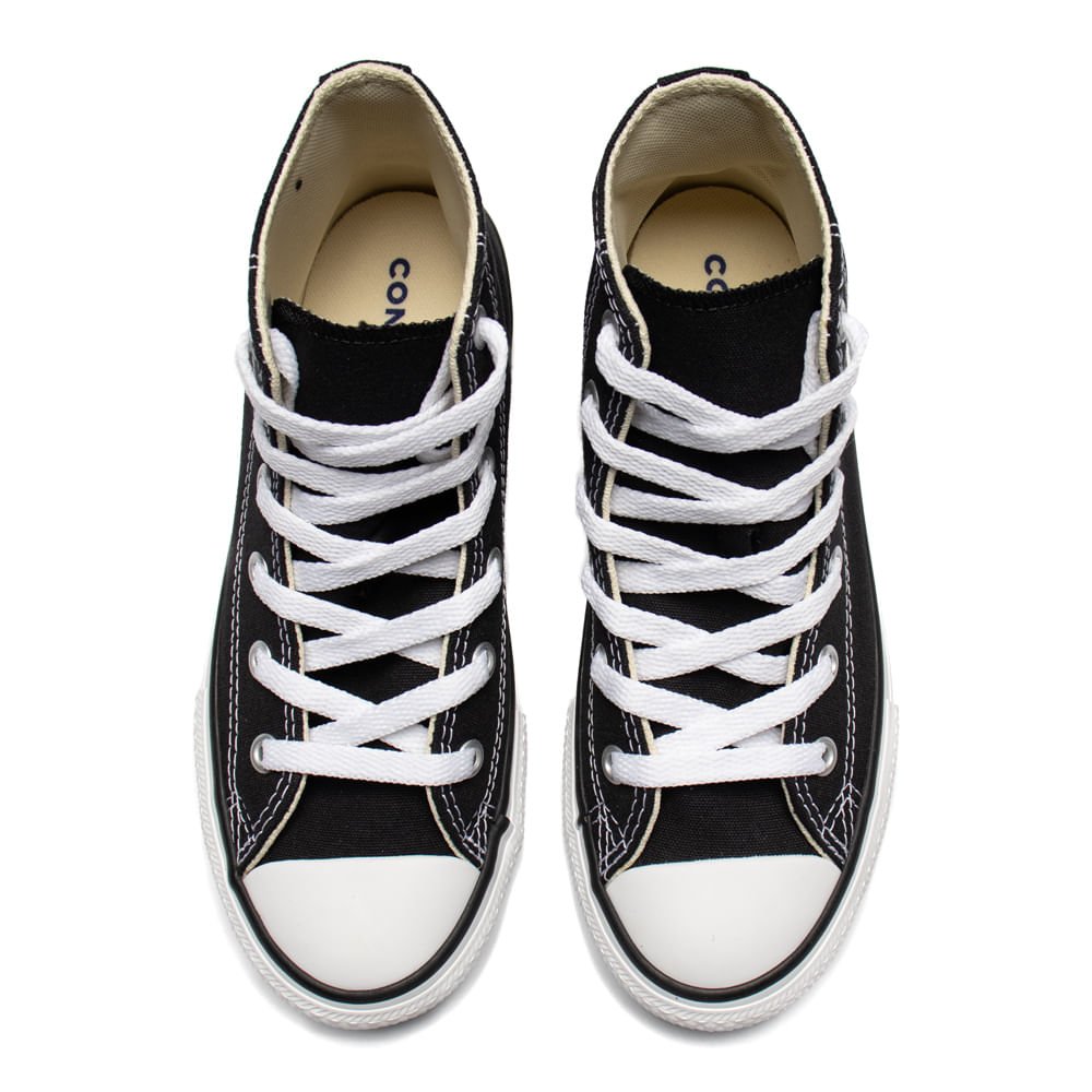 Tênis Infantil Converse Chuck Taylor Cano Alto Preto/Branco Preto 4