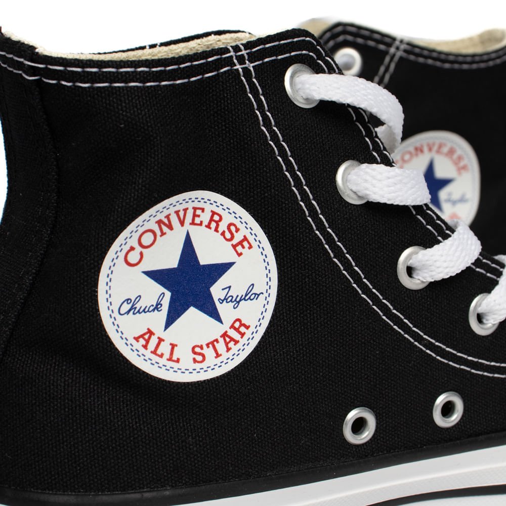 Tênis Infantil Converse Chuck Taylor Cano Alto Preto/Branco Preto 6