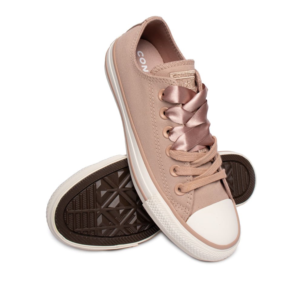 Tênis Feminino Converse Chuck Taylor Plataforma Bege Escuro Bege 6