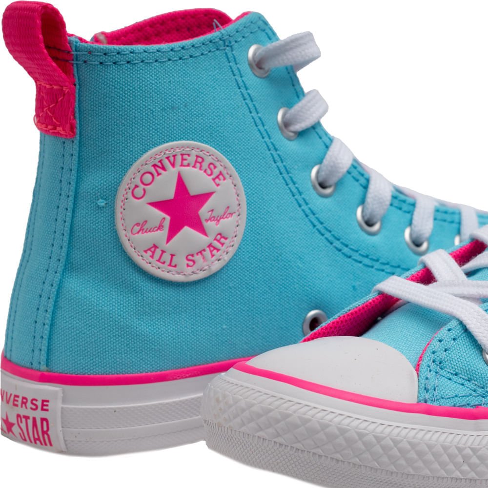 Tênis Infantil Converse Chuck Taylor All Star com Zíper Azul Azul 5